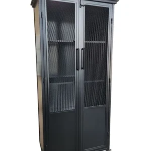 Armario de Fierro Estilo Industrial con Repisas y Puertas – 240x100x50 cm
